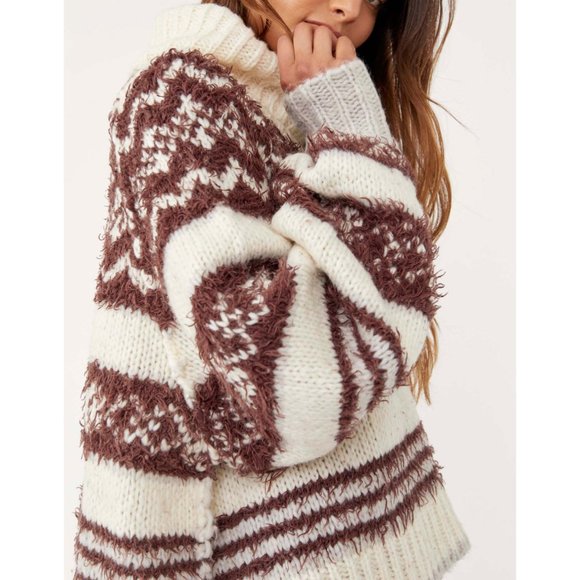 🎉LAST CHANCE🎉 NWT Free People Check Me Out Pullover / Winter Fog Combo - Picture 5 of 7